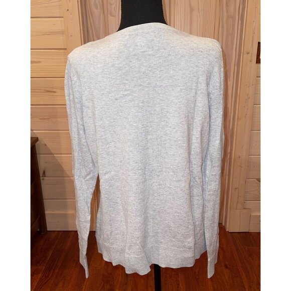 Bass Gray Long Sleeve Giraffe Light Weight Sweater Women's XL Cotton Zoo Animal - Picture 2 of 10